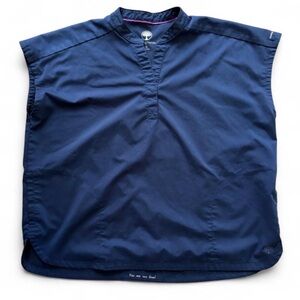 HEALING HANDS mandarin color scrub top in navy. Size XL. EUC. (1234) #scrubs